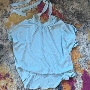 Chic Light Blue Women's Blouse